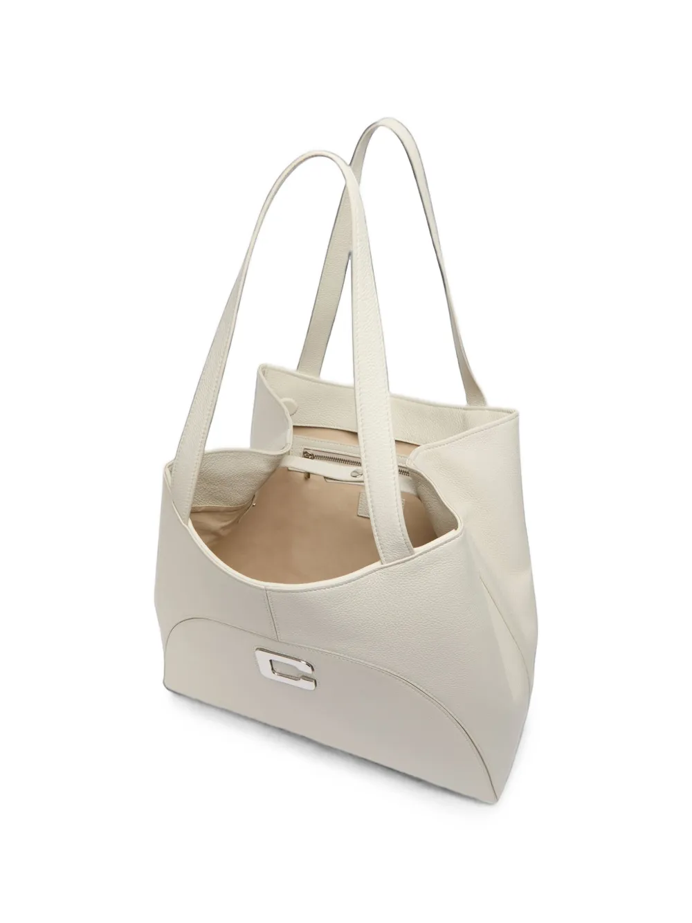 Carel Paris Clemenceau leren shopper met textuur Beige