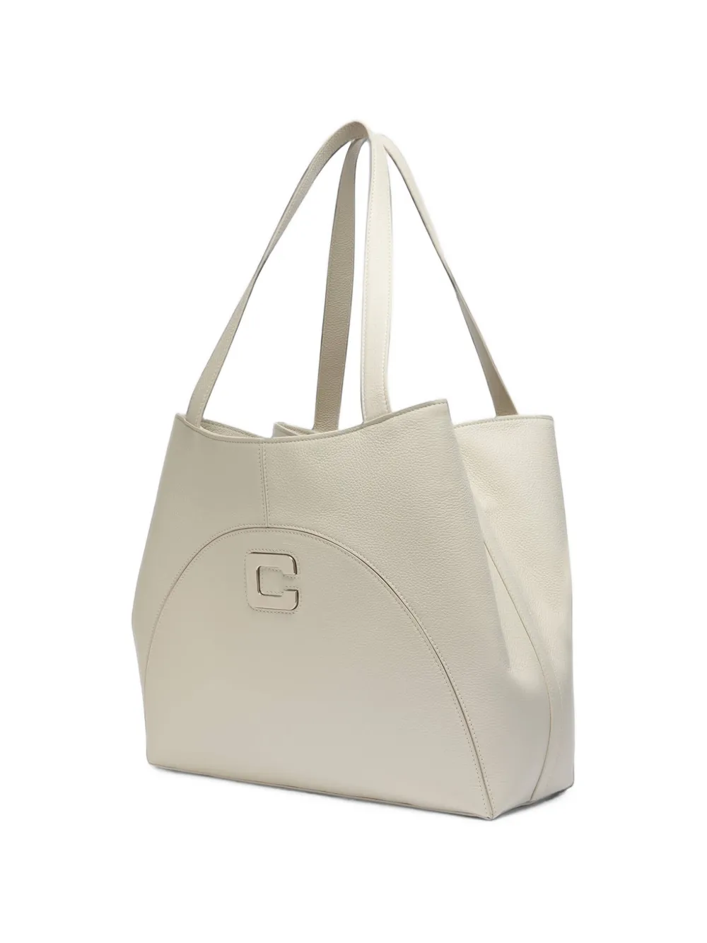 Carel Paris Clemenceau leren shopper met textuur Beige