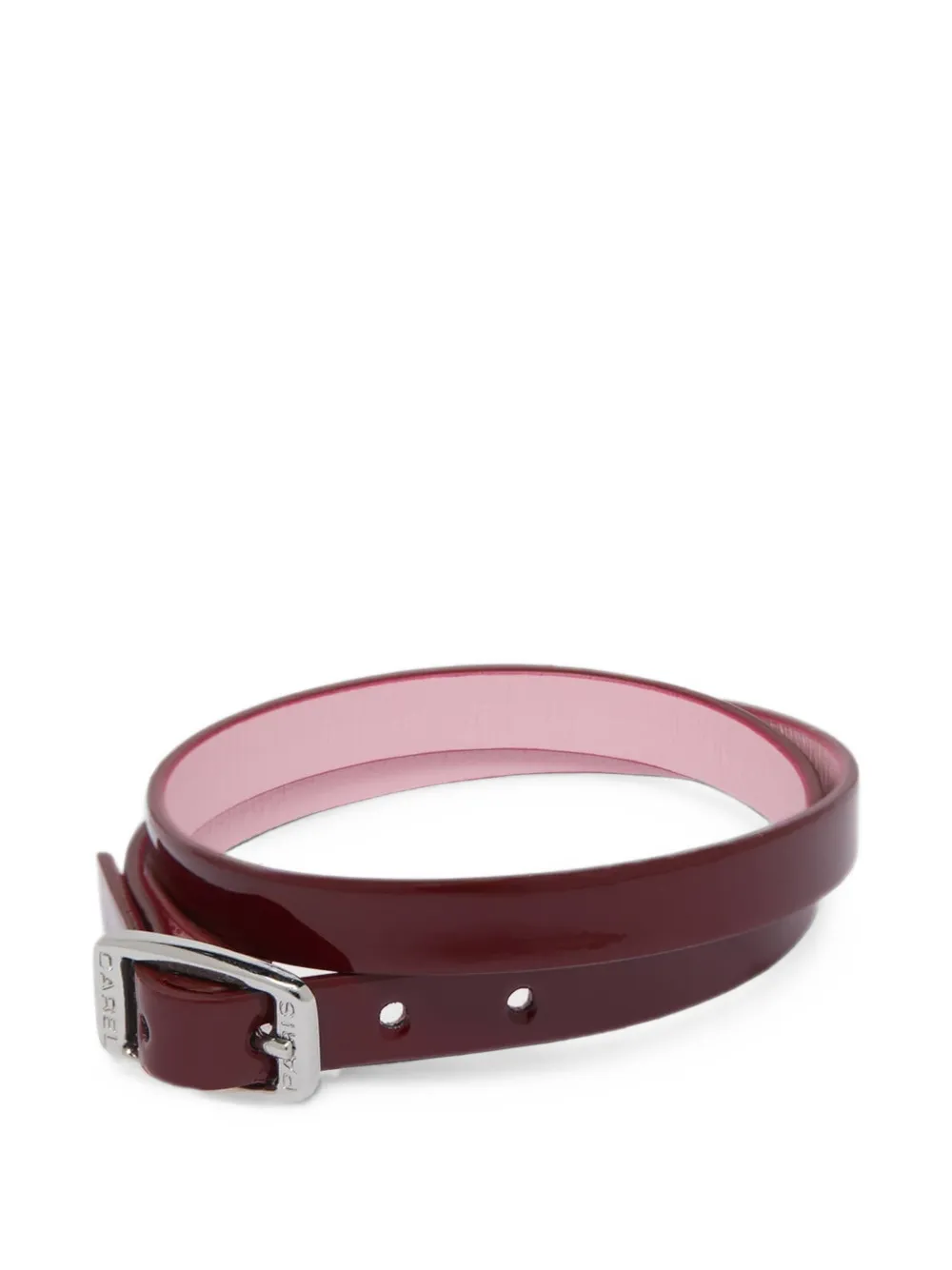 Carel Paris Doppelt gewickeltes Armband aus Lackleder - Rot