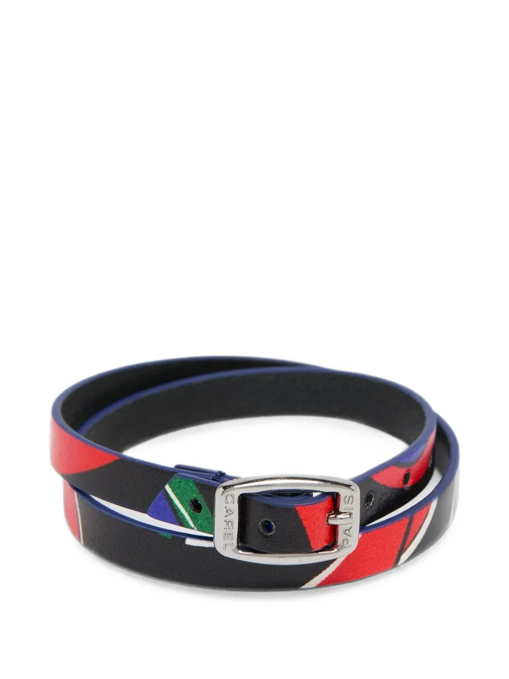 Carel Paris Doppelt gewickeltes Armband mit Print - Schwarz