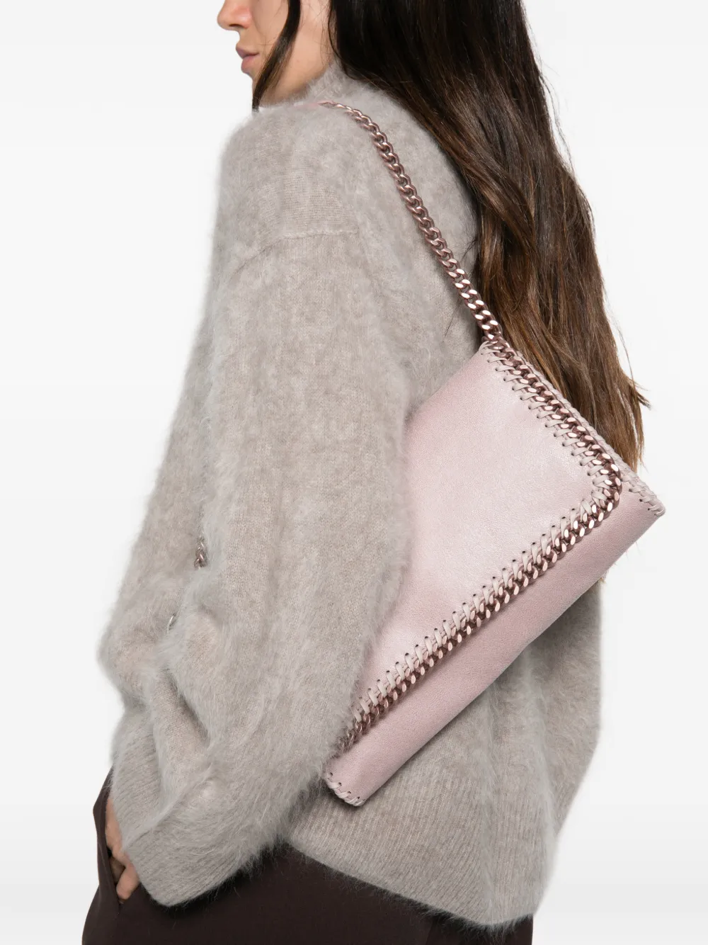 Stella McCartney Falabella schoudertas met ketting afwerking Roze