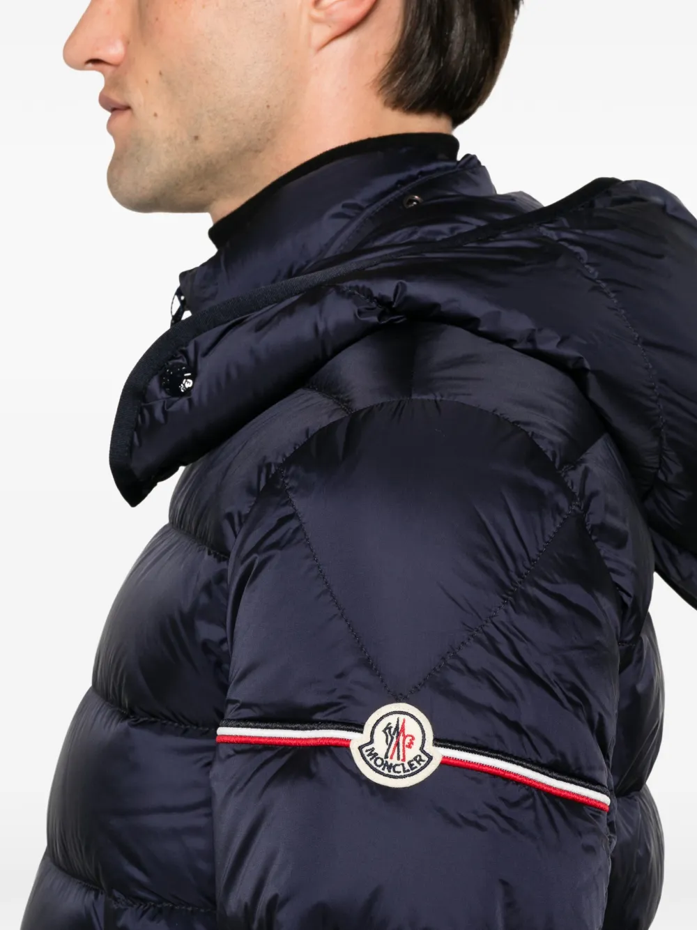 Moncler Gevoerd jack met capuchon Blauw