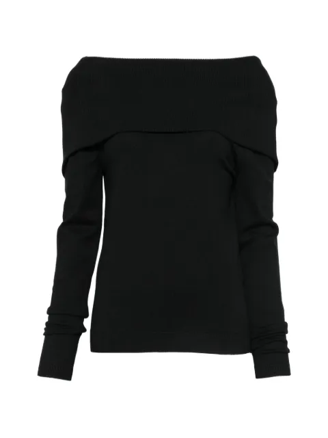 Semicouture off-shoulder zip-back cardigan