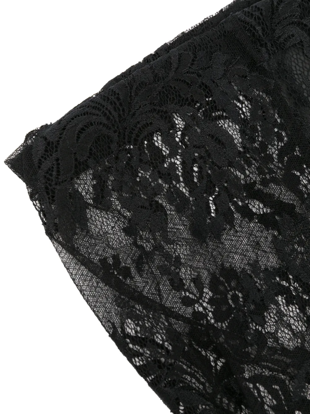 WARDROBE.NYC floral-lace tights Zwart