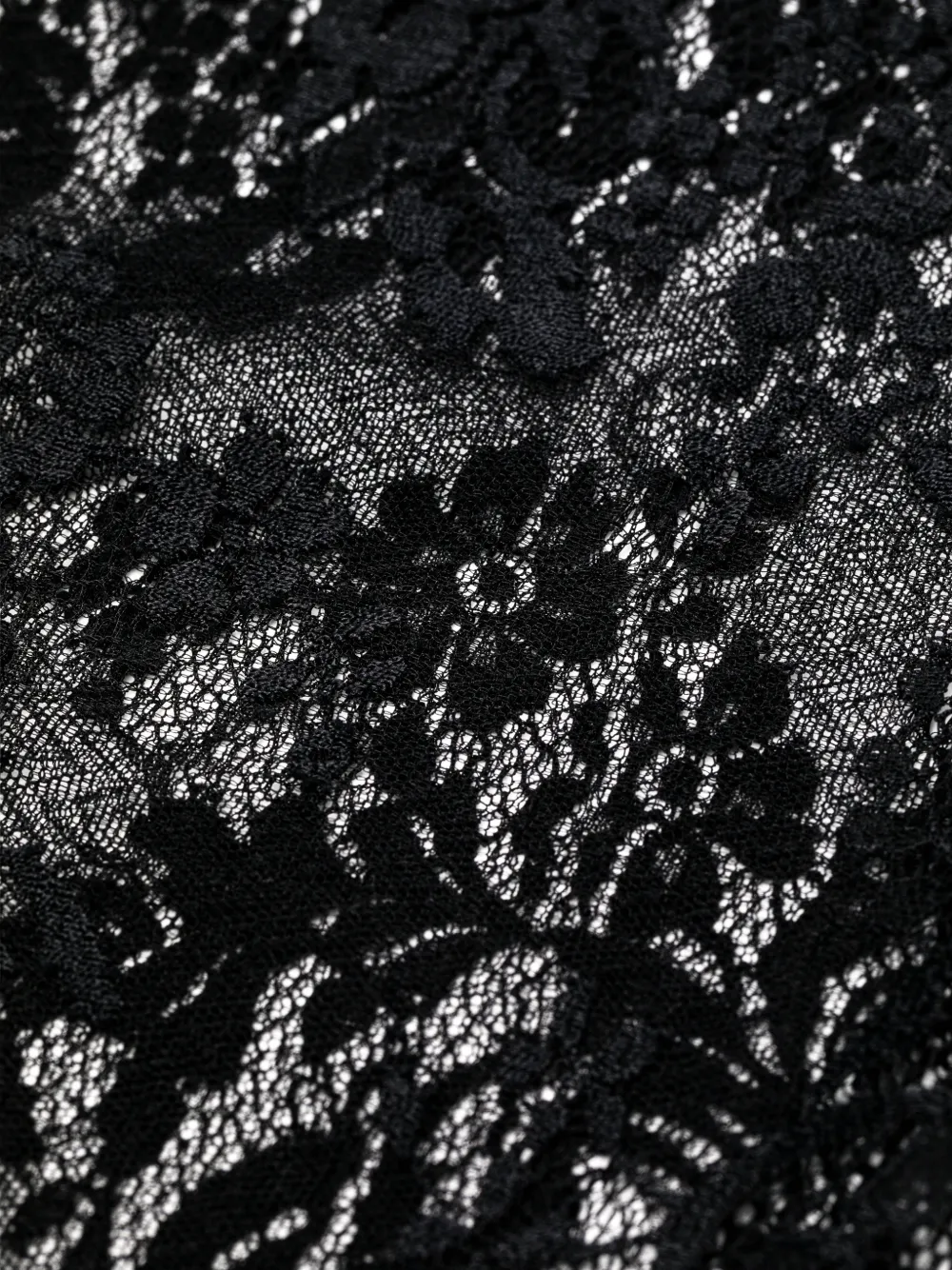 WARDROBE.NYC floral-lace tights Zwart