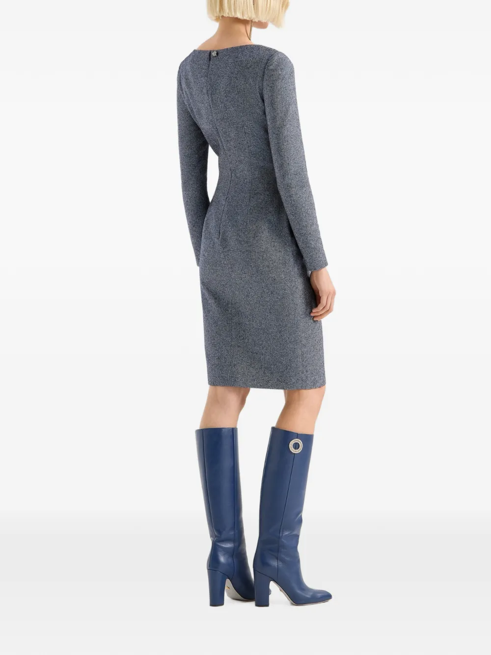 Genny Jurk met strikdetail Blauw