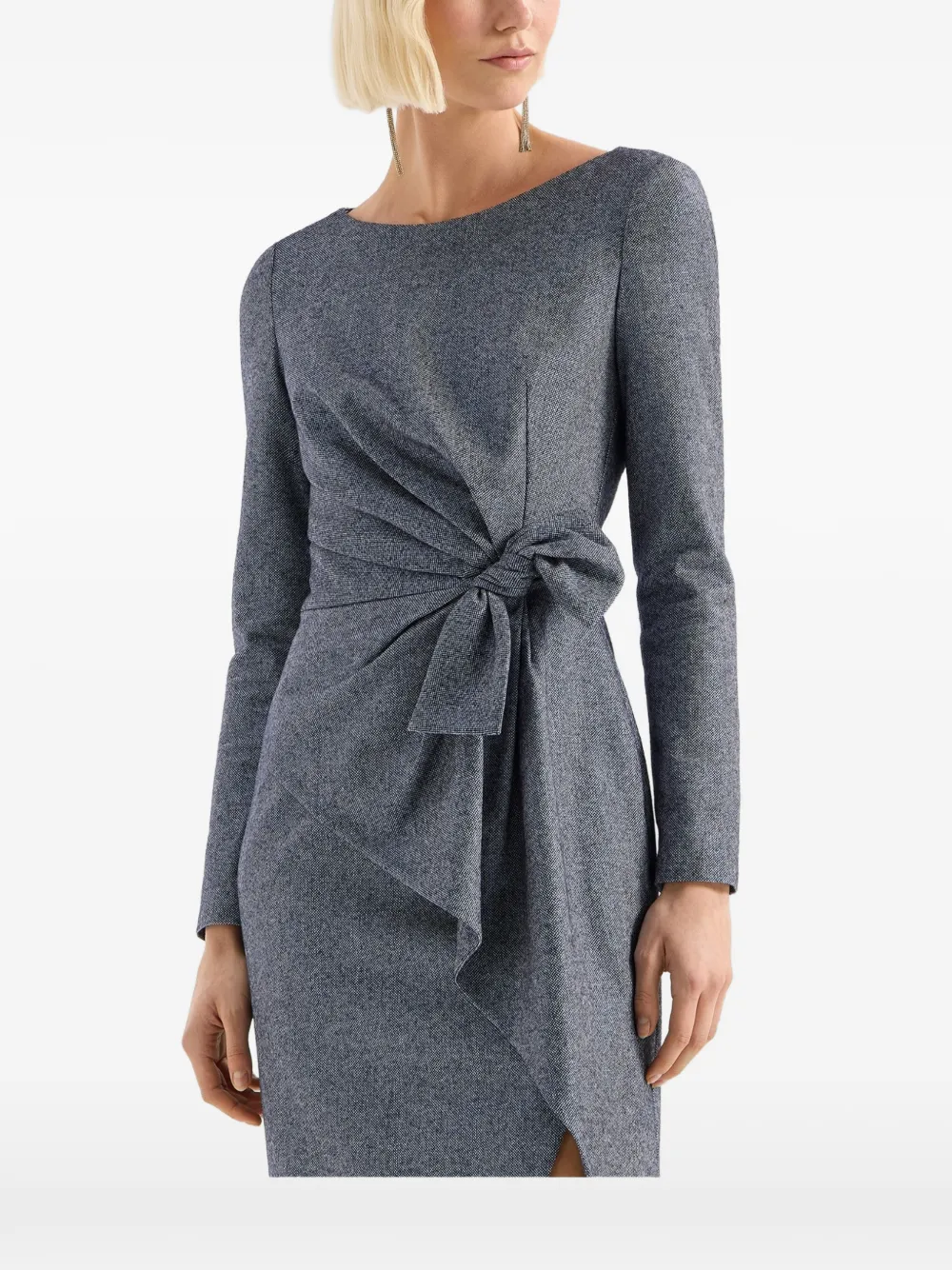 Genny Jurk met strikdetail Blauw