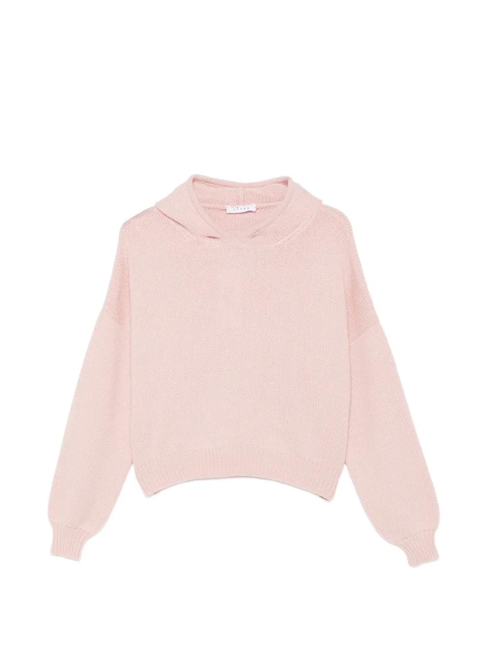 Liska chunky-knit dropped-shoulder hoodie - Pink