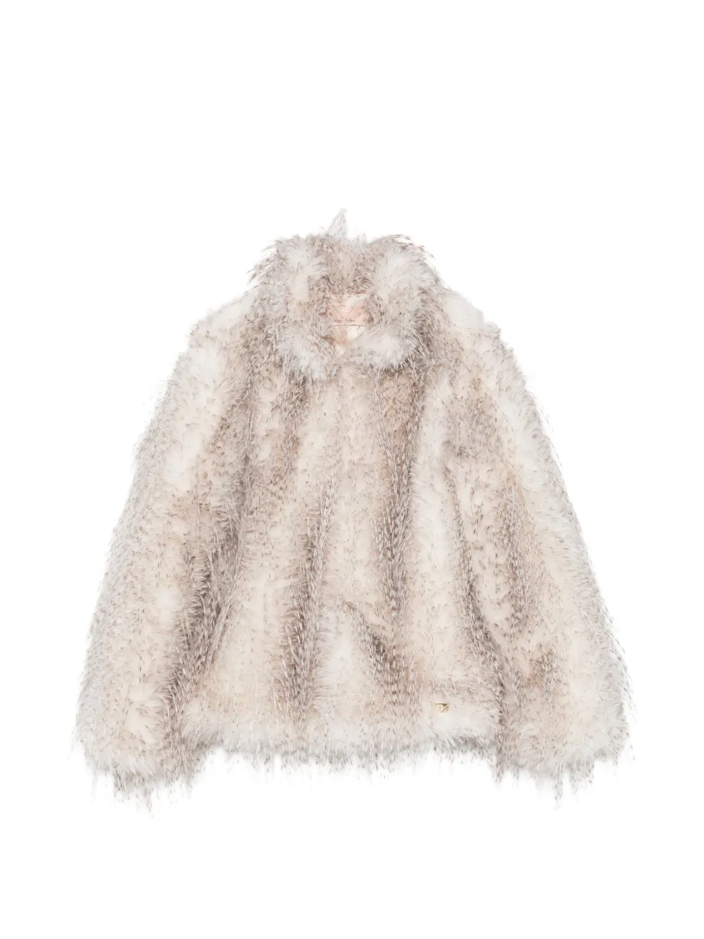 Elisabetta Franchi La Mia Bambina manteau en fourrure artificielle à capuche - Tons neutres Elisabetta Franchi La Mia Bambina manteau en fourrure artificielle à capuche - Tons neutres
