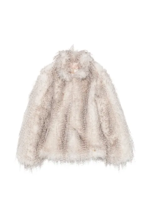 Elisabetta Franchi La Mia Bambina hook-fastening faux-fur coat