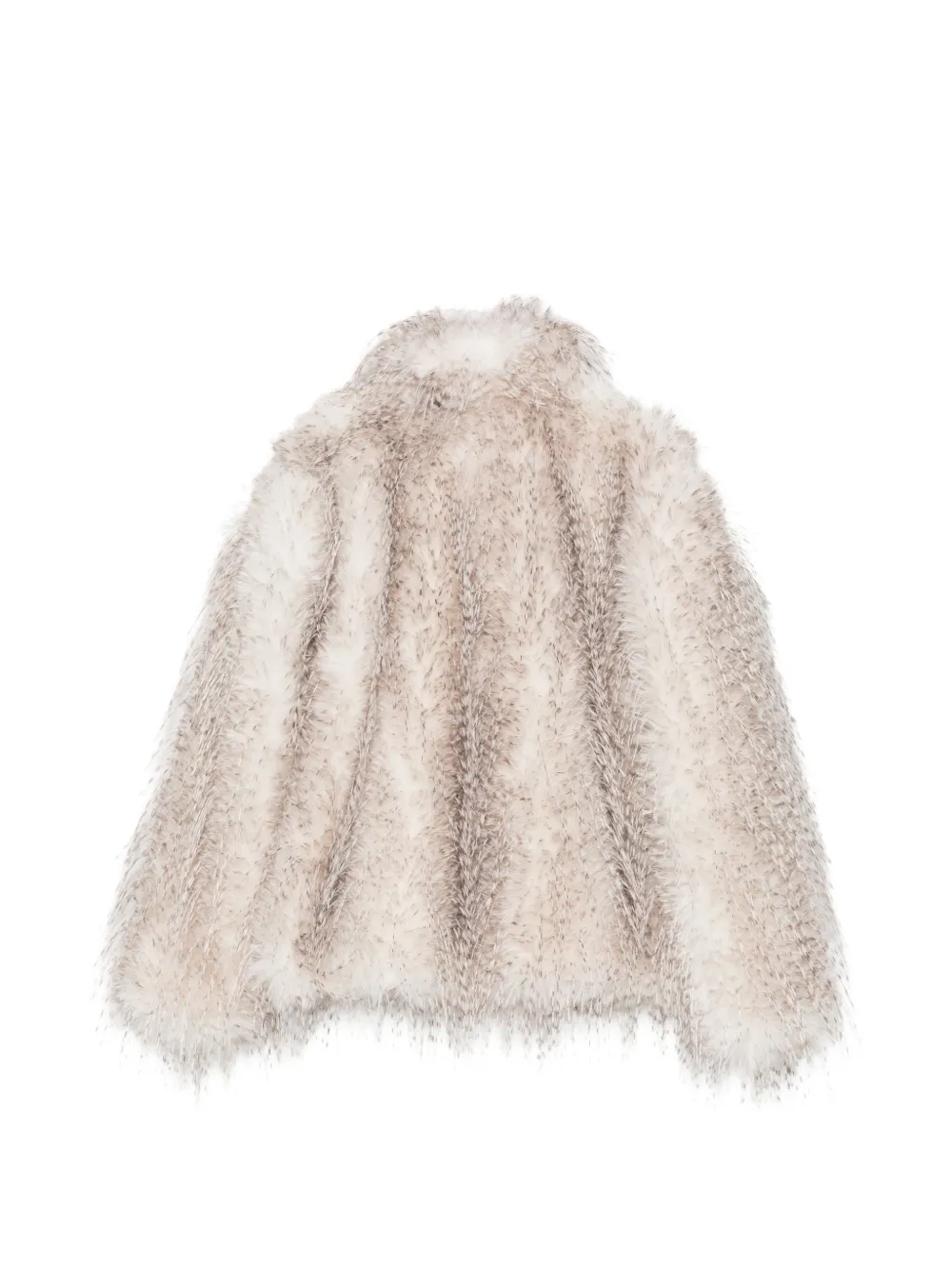 Elisabetta Franchi La Mia Bambina Jas van imitatiebont met haaksluiting Beige