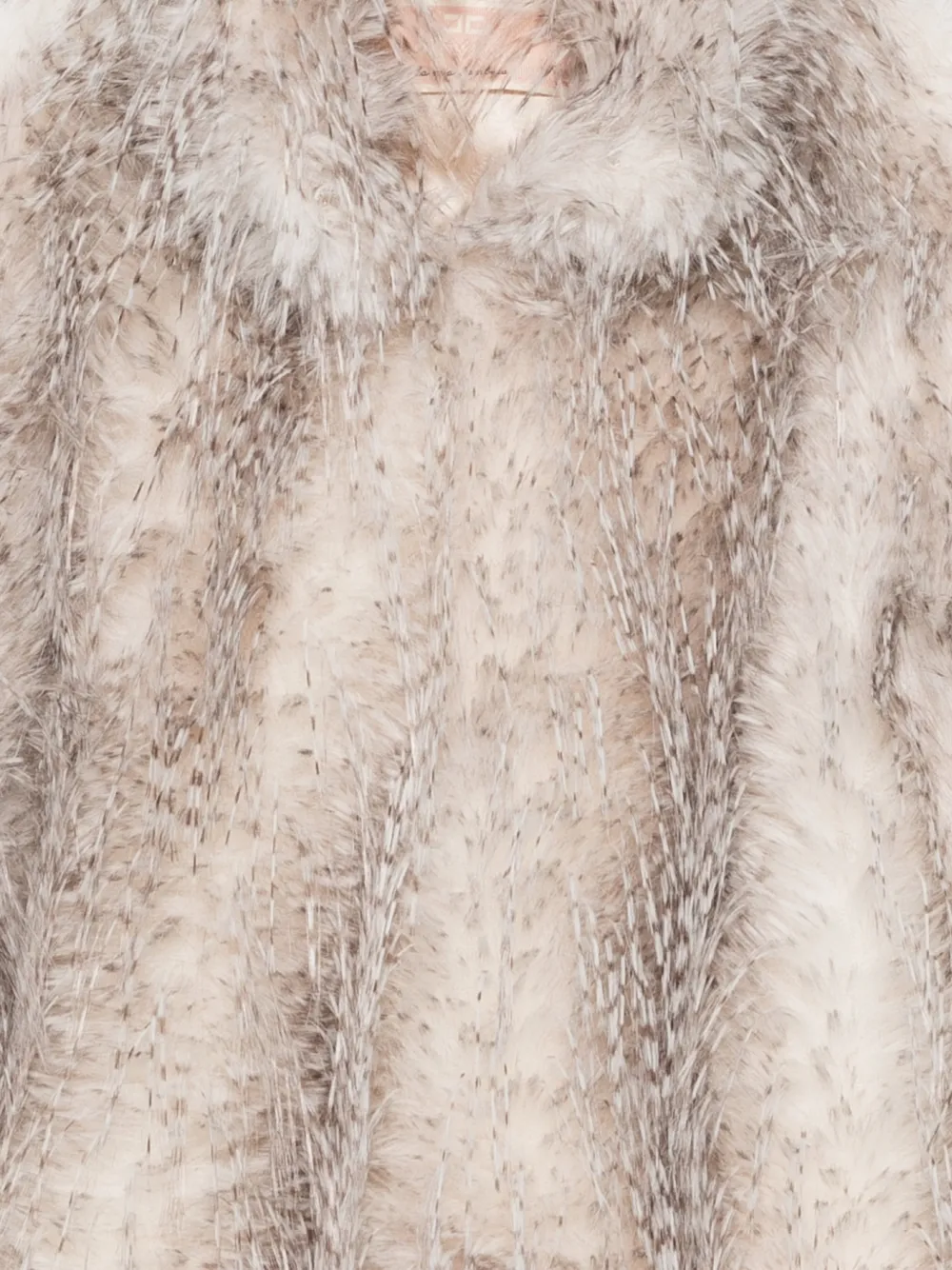 Elisabetta Franchi La Mia Bambina Jas van imitatiebont met haaksluiting Beige