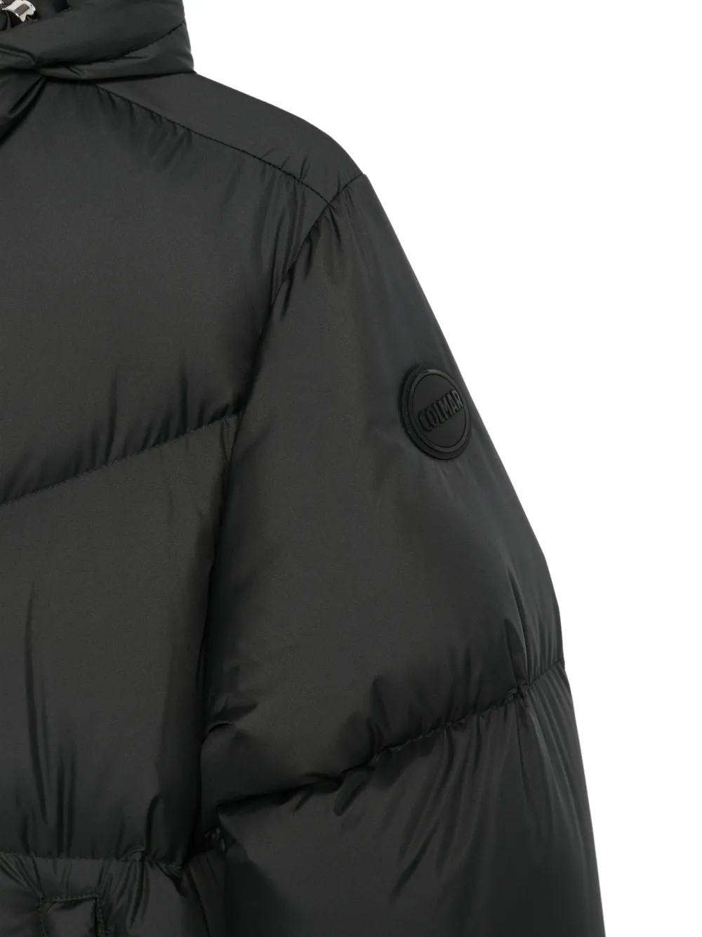 Colmar quilted hooded jacket Zwart