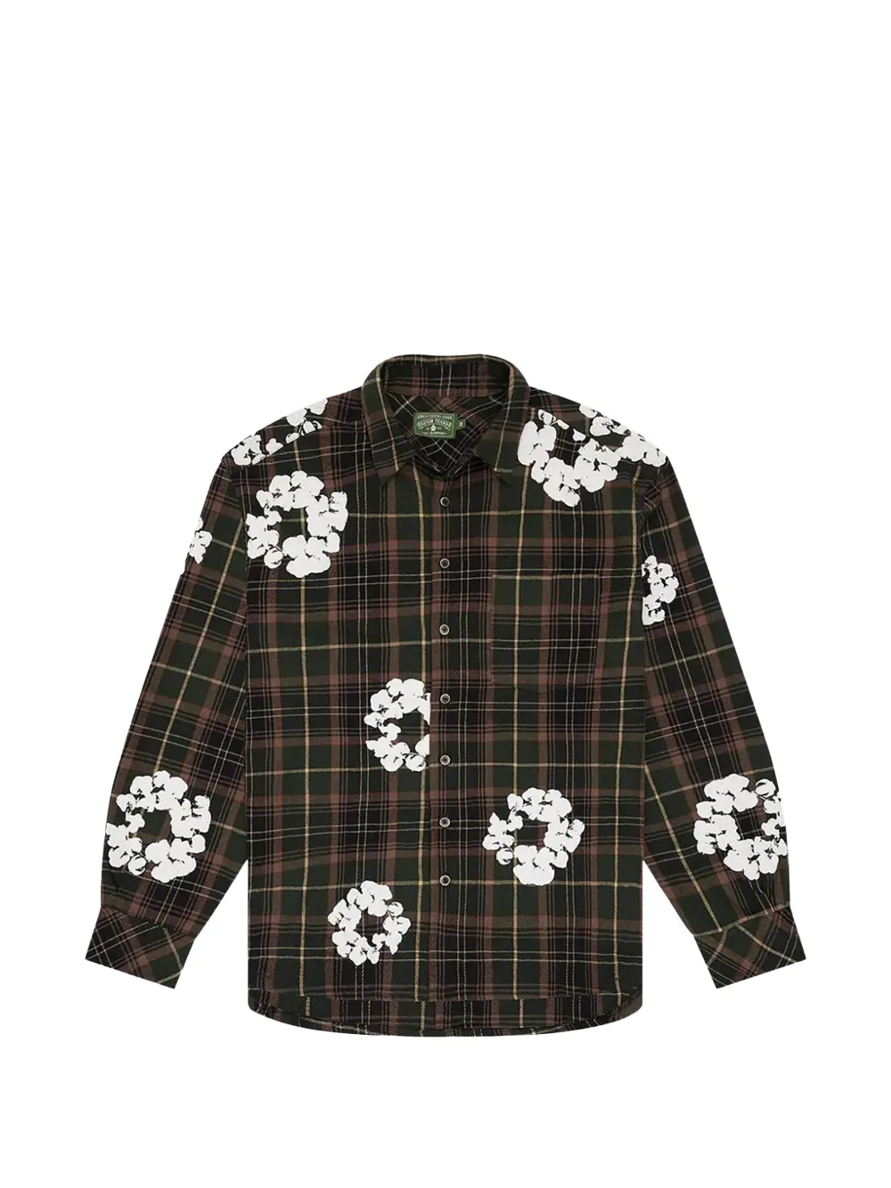 Denim Tears Wreath checked flannel shirt