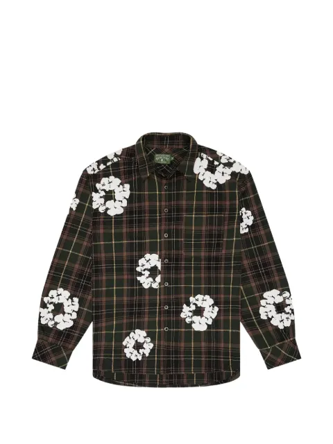 Denim Tears Wreath checked flannel shirt