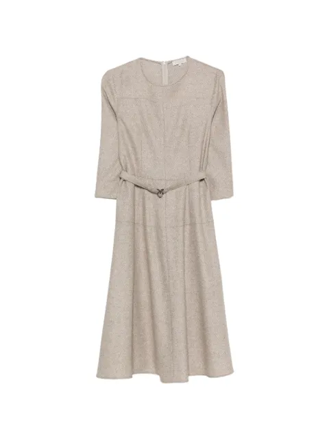 Antonelli belted three-quarter sleeve midi dress