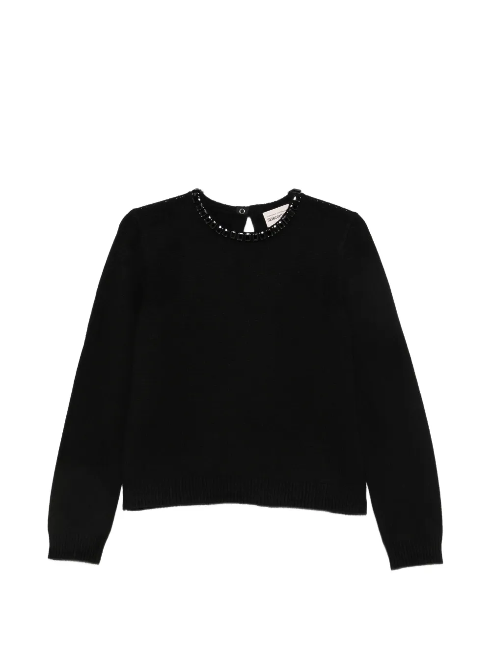 Semicouture pull à ornements et découpes - Noir Semicouture pull à ornements et découpes - Noir