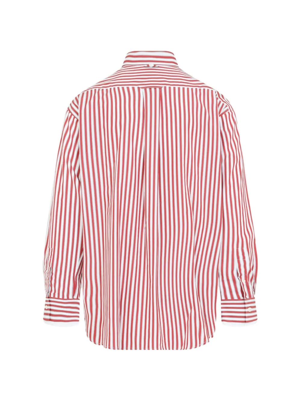 AMI Paris Gestreept katoenen overhemd Rood