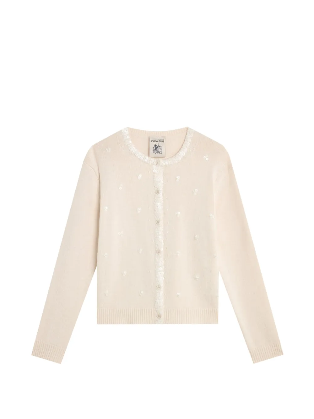 Semicouture Gipsy sequin-embellished cardigan - Neutrals
