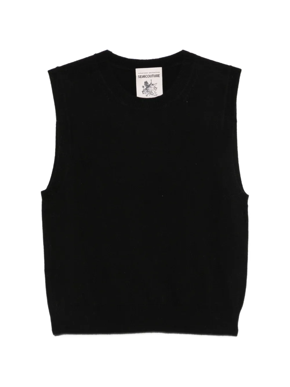 Semicouture débardeur en maille fine - Noir