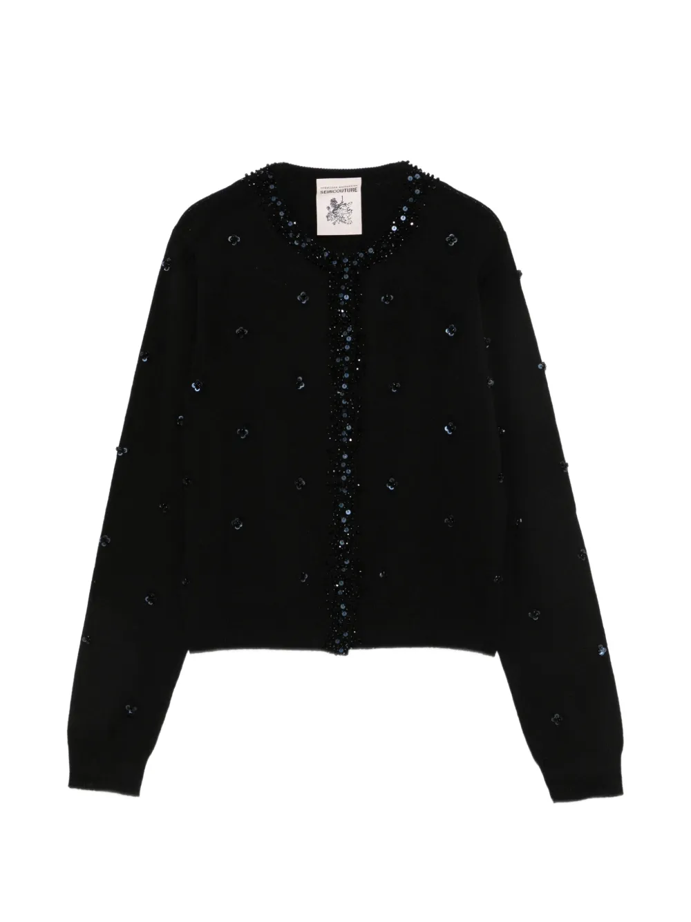 Semicouture cardigan orné de sequins - Noir Semicouture cardigan orné de sequins - Noir
