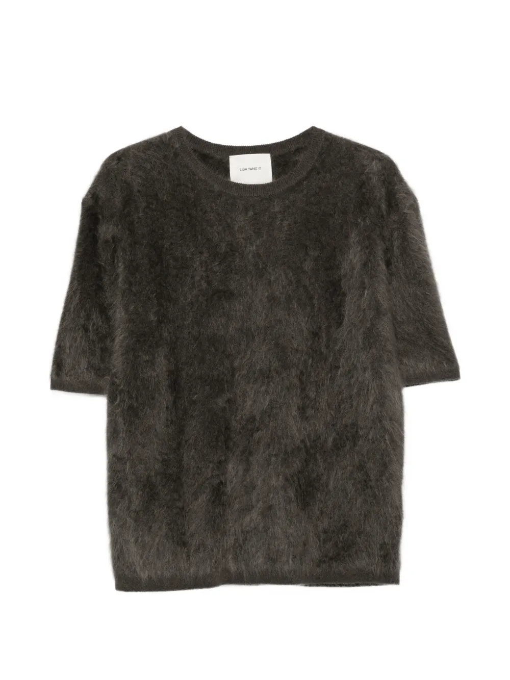 Lisa Yang Maren brushed short-sleeve sweater