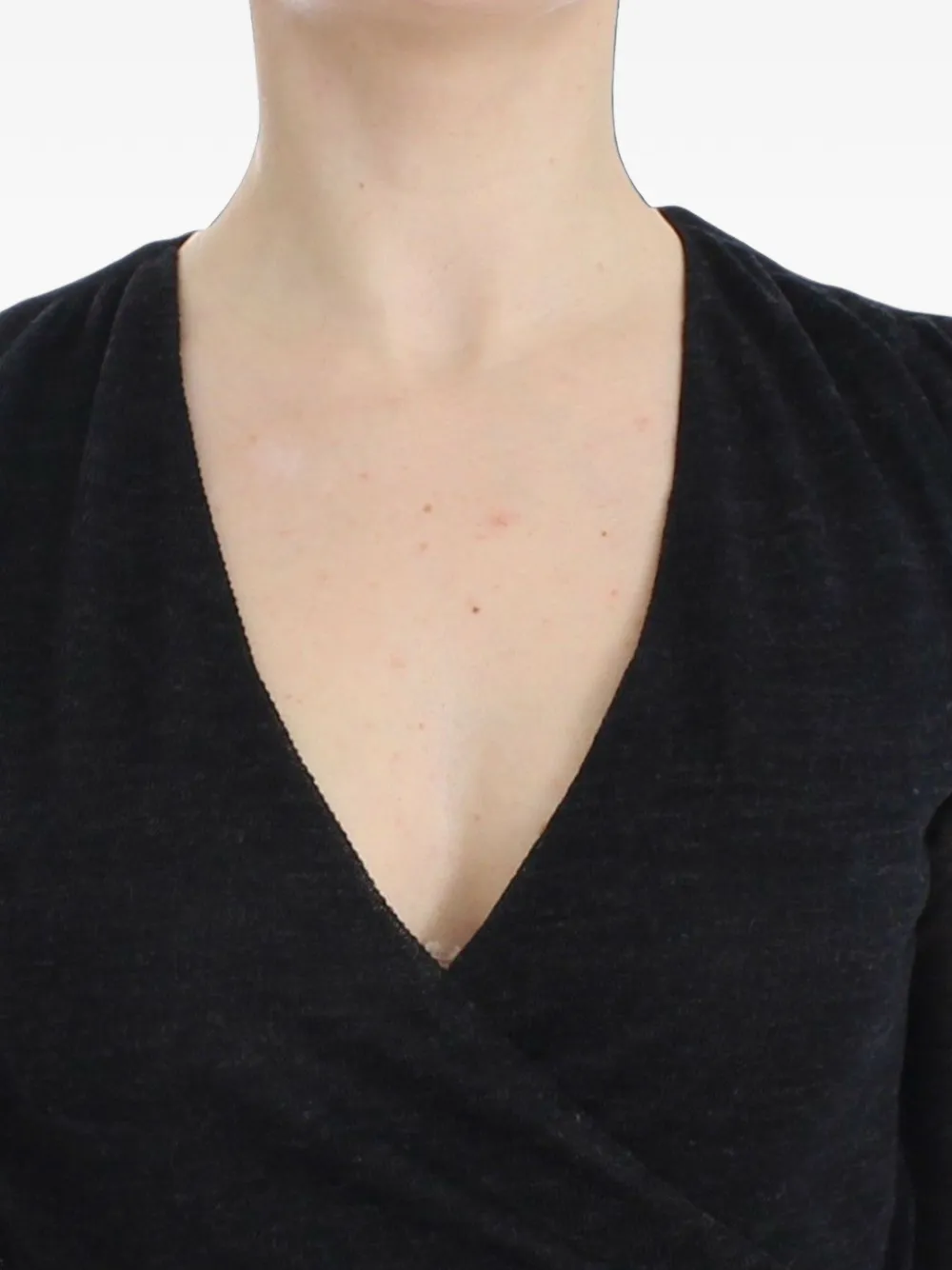 Ermanno Scervino Trui met V-hals en verfraaide zoom Zwart