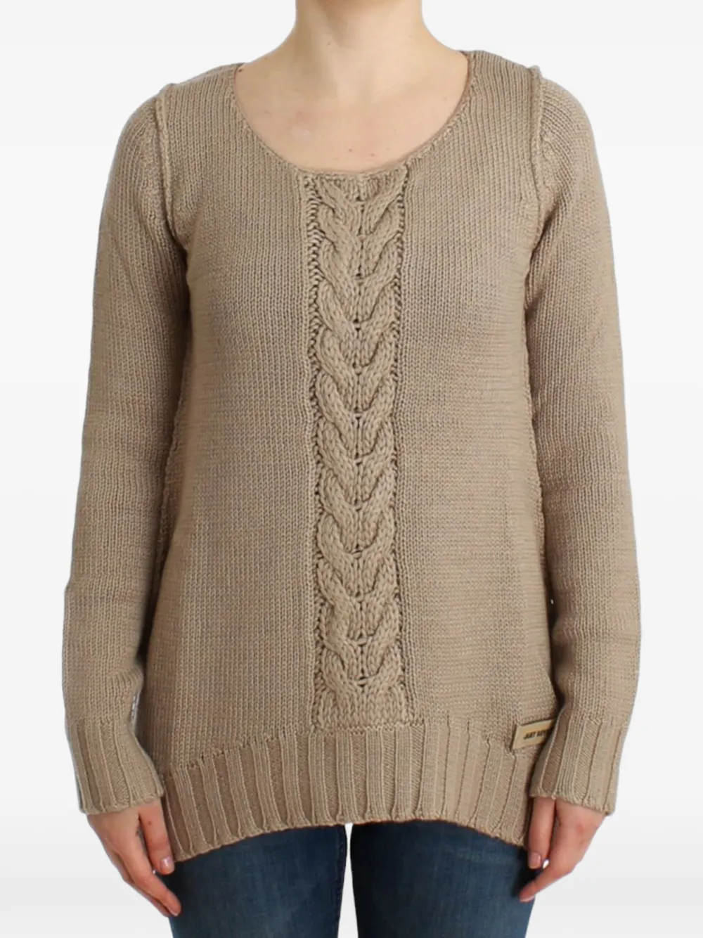 Roberto Cavalli cable-knit cotton sweater - Tons neutres Roberto Cavalli cable-knit cotton sweater - Tons neutres
