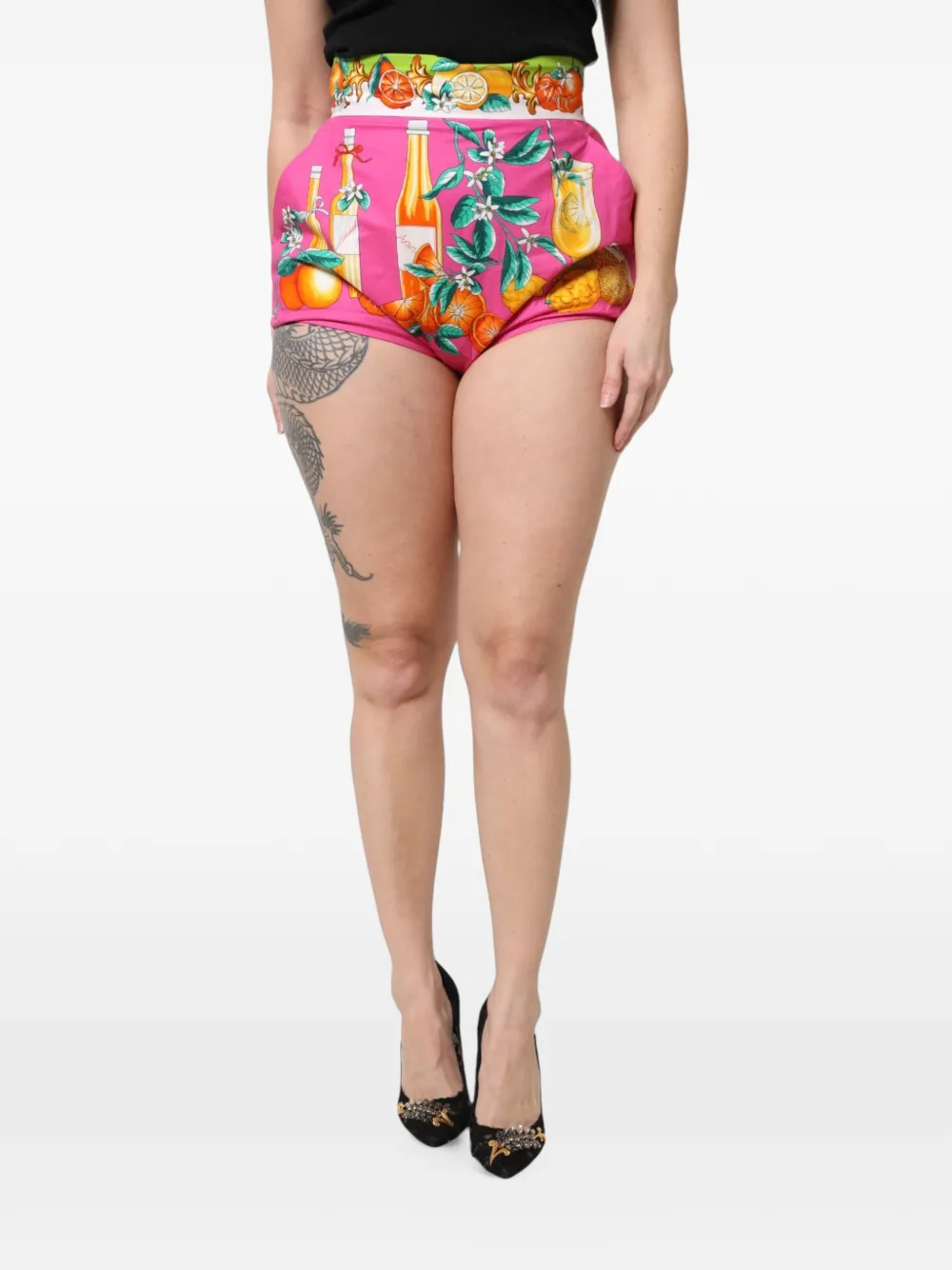 Dolce & Gabbana citrus-print shorts Roze