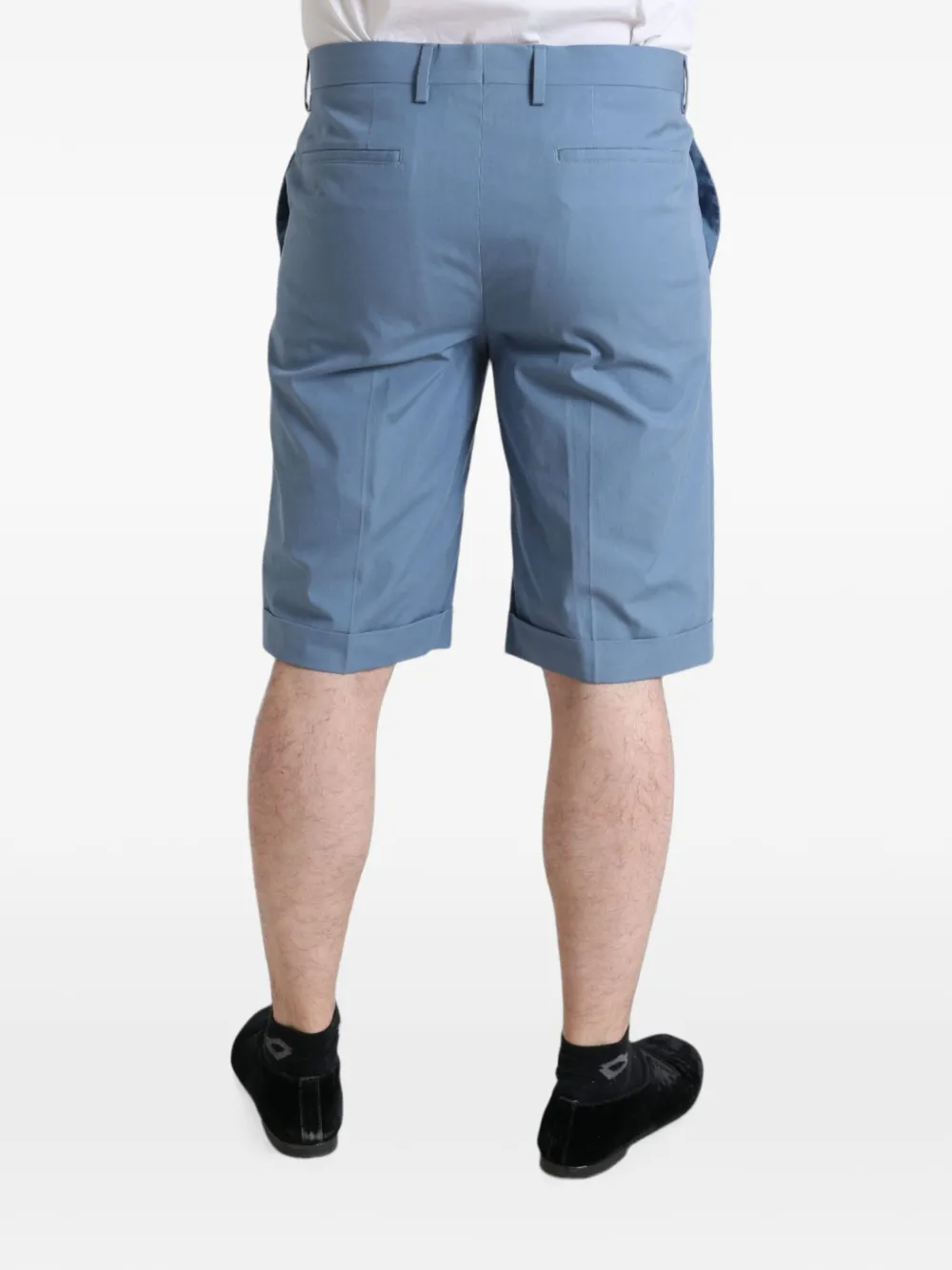 Dolce & Gabbana Chinoshorts met omgeslagen zoom Blauw