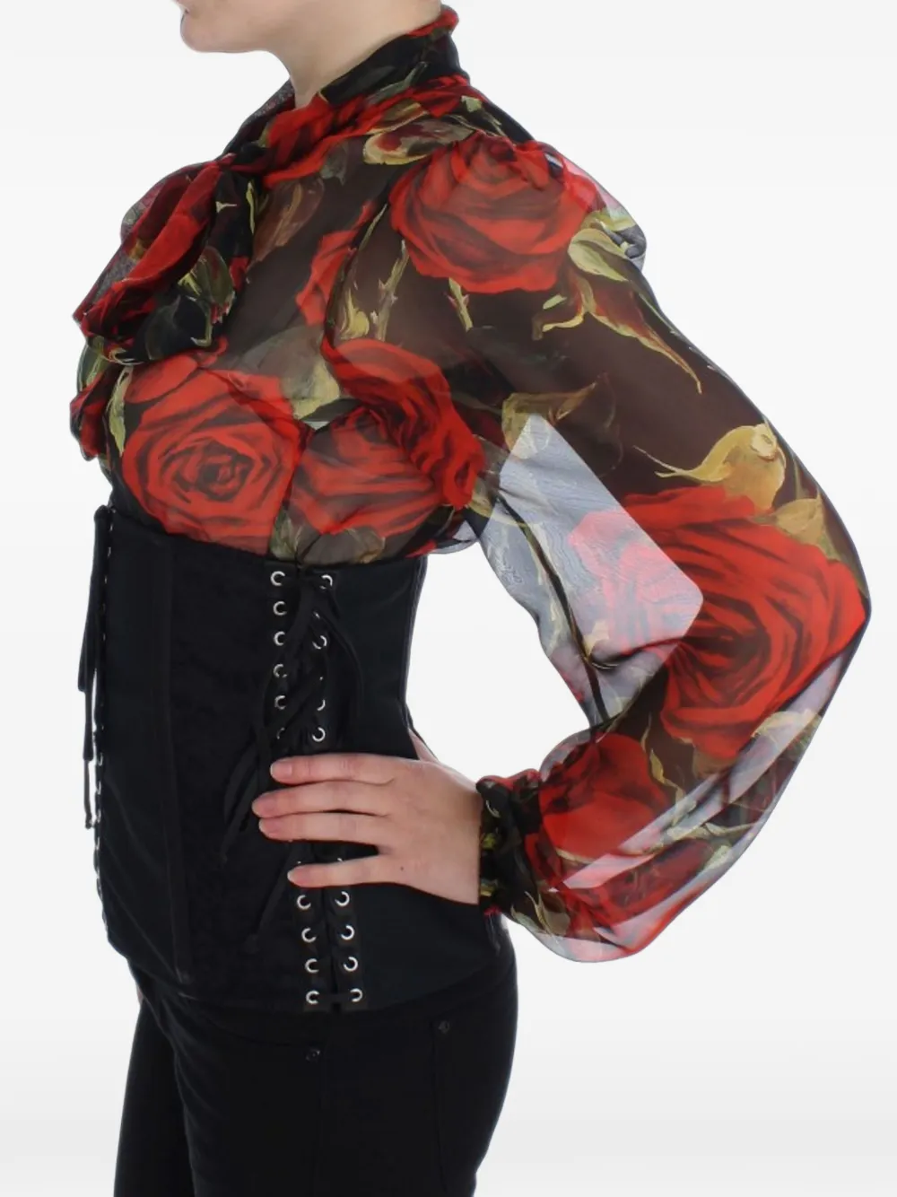 Dolce & Gabbana Korsetriem met veters Zwart