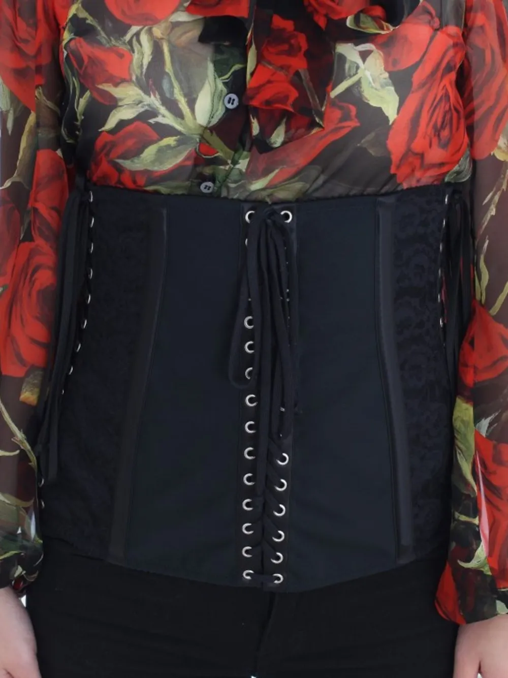 Dolce & Gabbana Korsetriem met veters Zwart