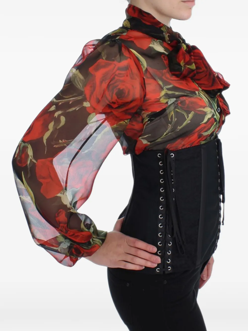 Dolce & Gabbana Korsetriem met veters Zwart