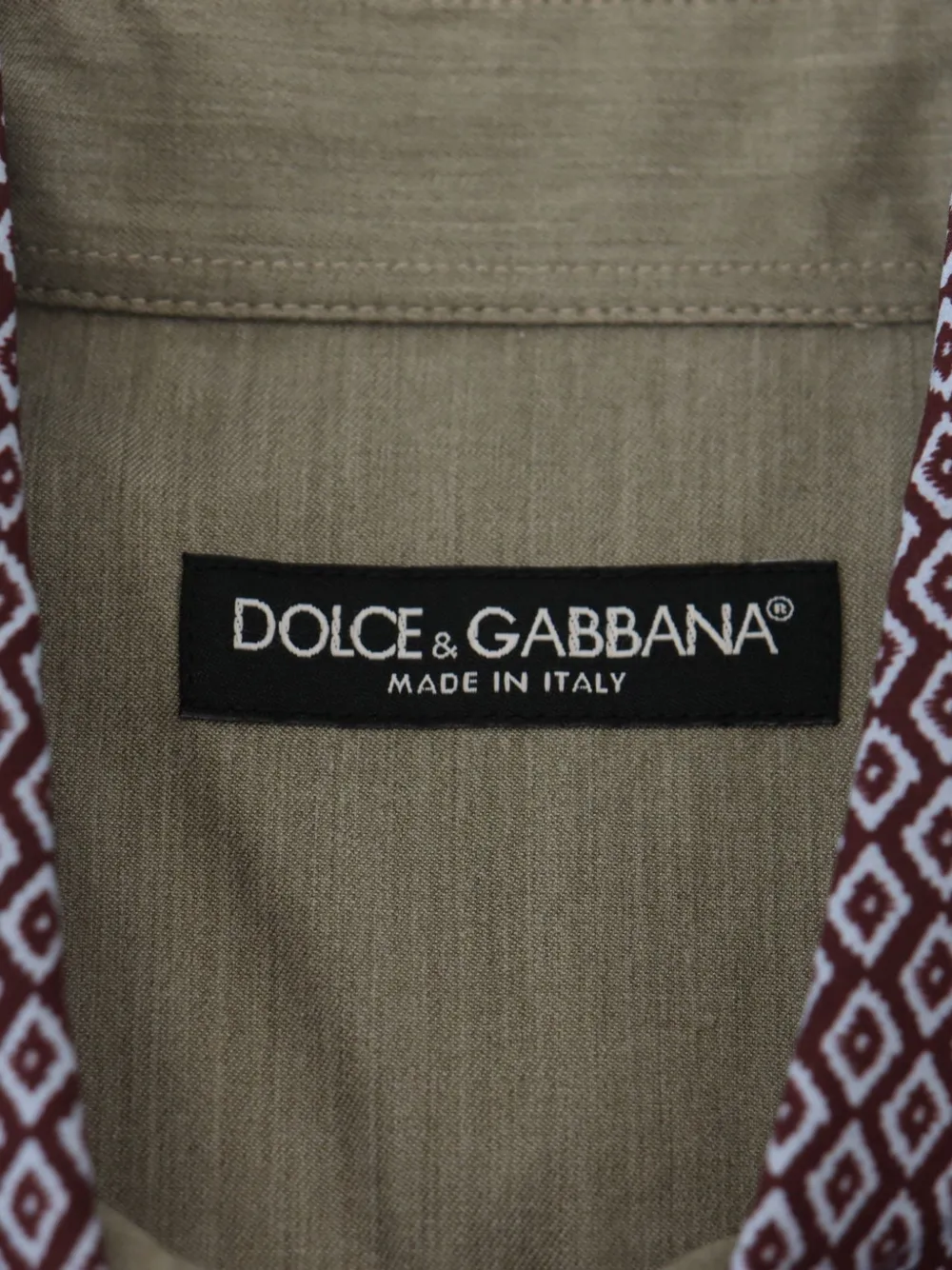 Dolce & Gabbana Katoenen overhemd met patchwork Beige