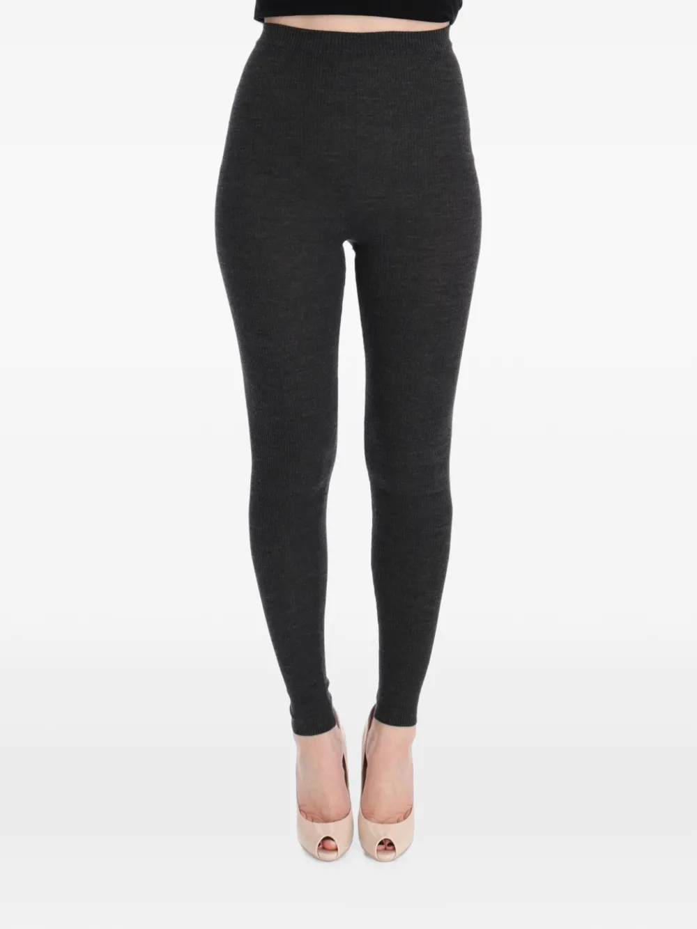 Dolce & Gabbana ribbed-knit leggings - Grigio