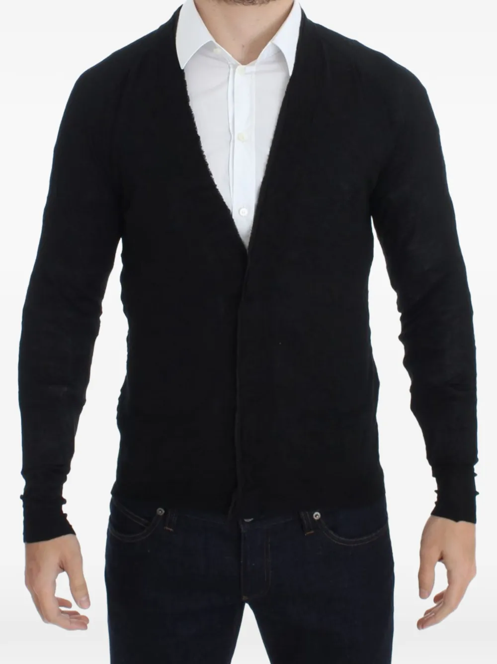 Costume National V-neck wool cardigan - Black