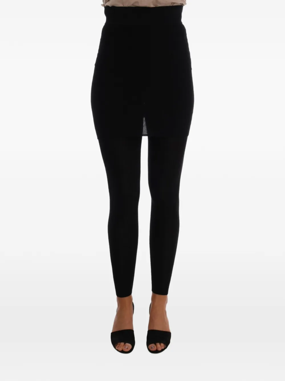 Dolce & Gabbana High-waist legging van stretchbreisel Zwart