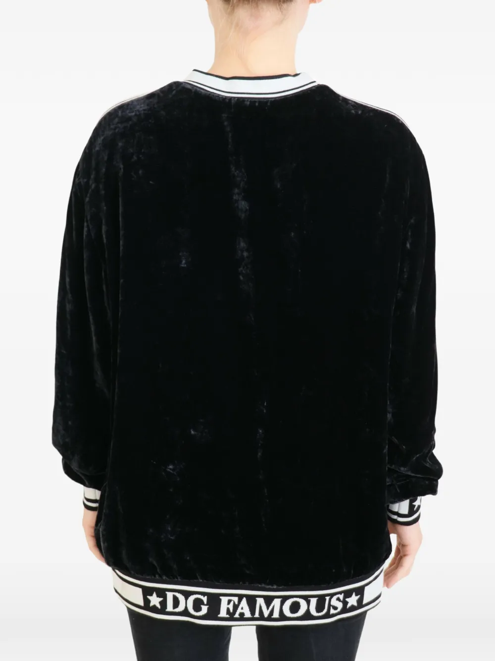 Dolce & Gabbana logo-tape sweater Zwart