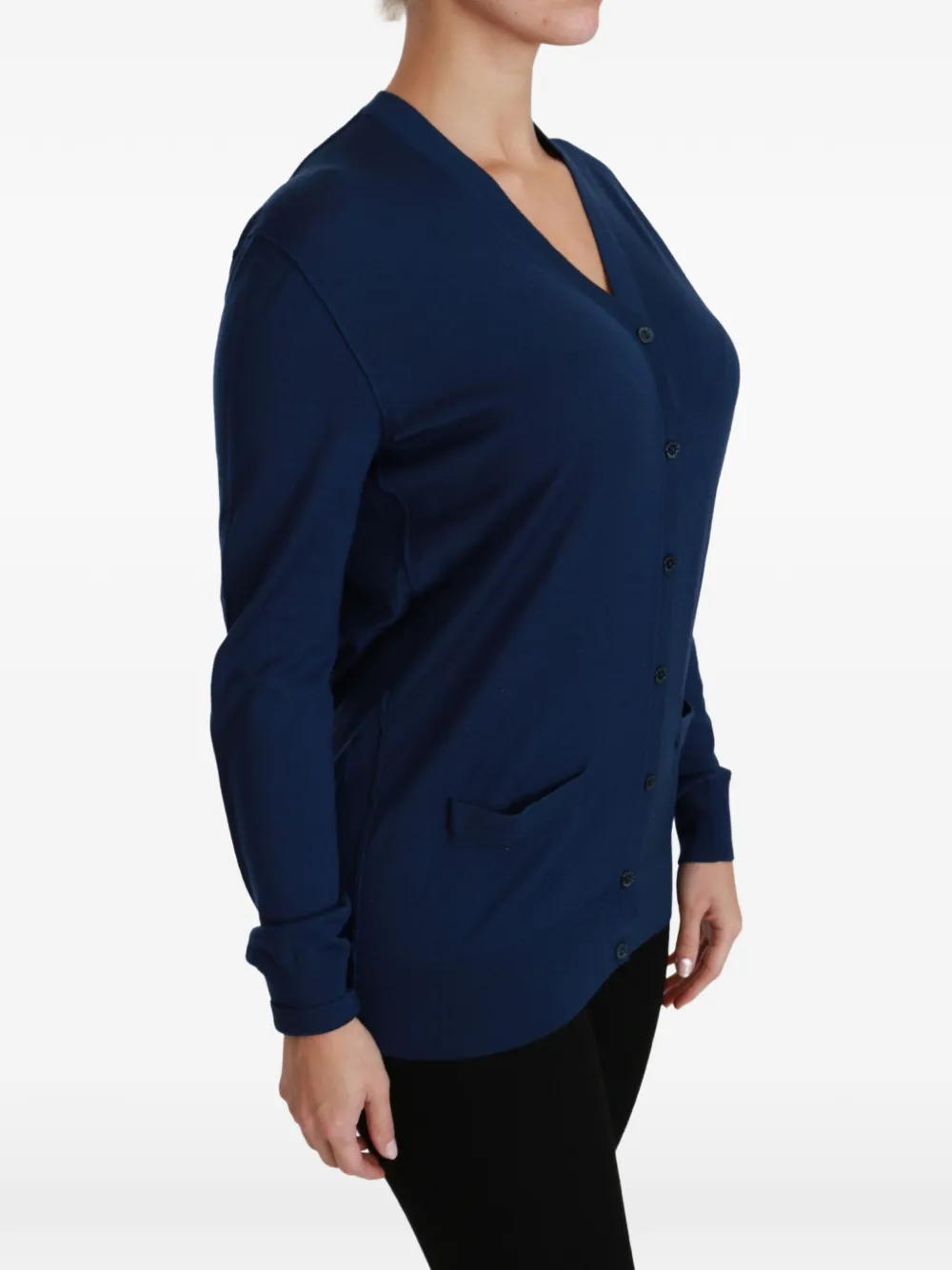 Dolce & Gabbana V-neck button-up cardigan Blauw