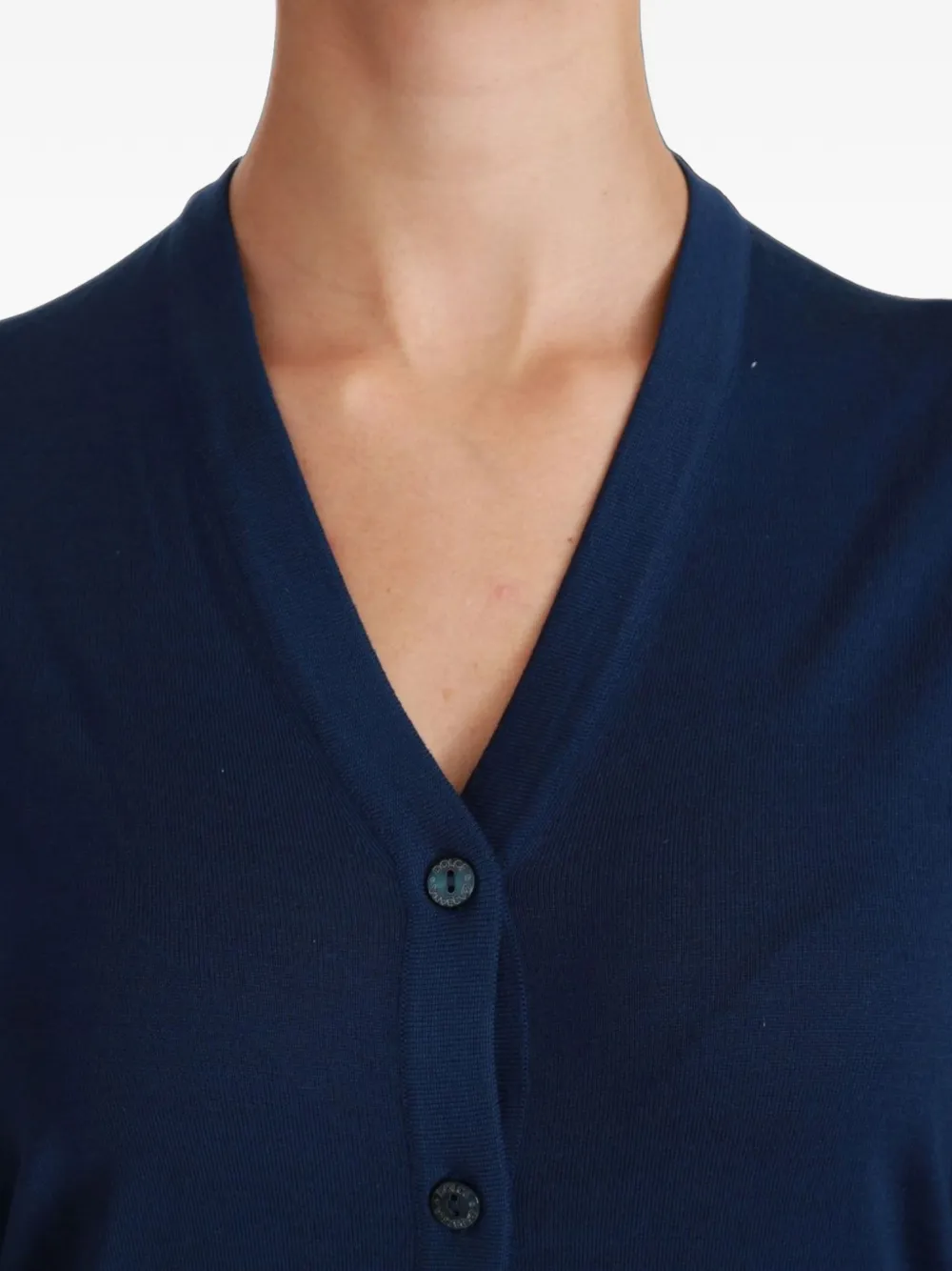 Dolce & Gabbana V-neck button-up cardigan Blauw