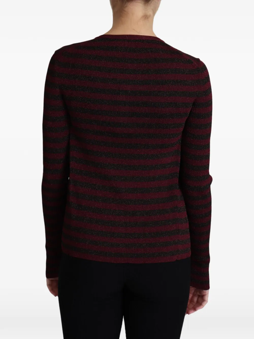 Dolce & Gabbana Gestreept vest met metallic-effect Rood