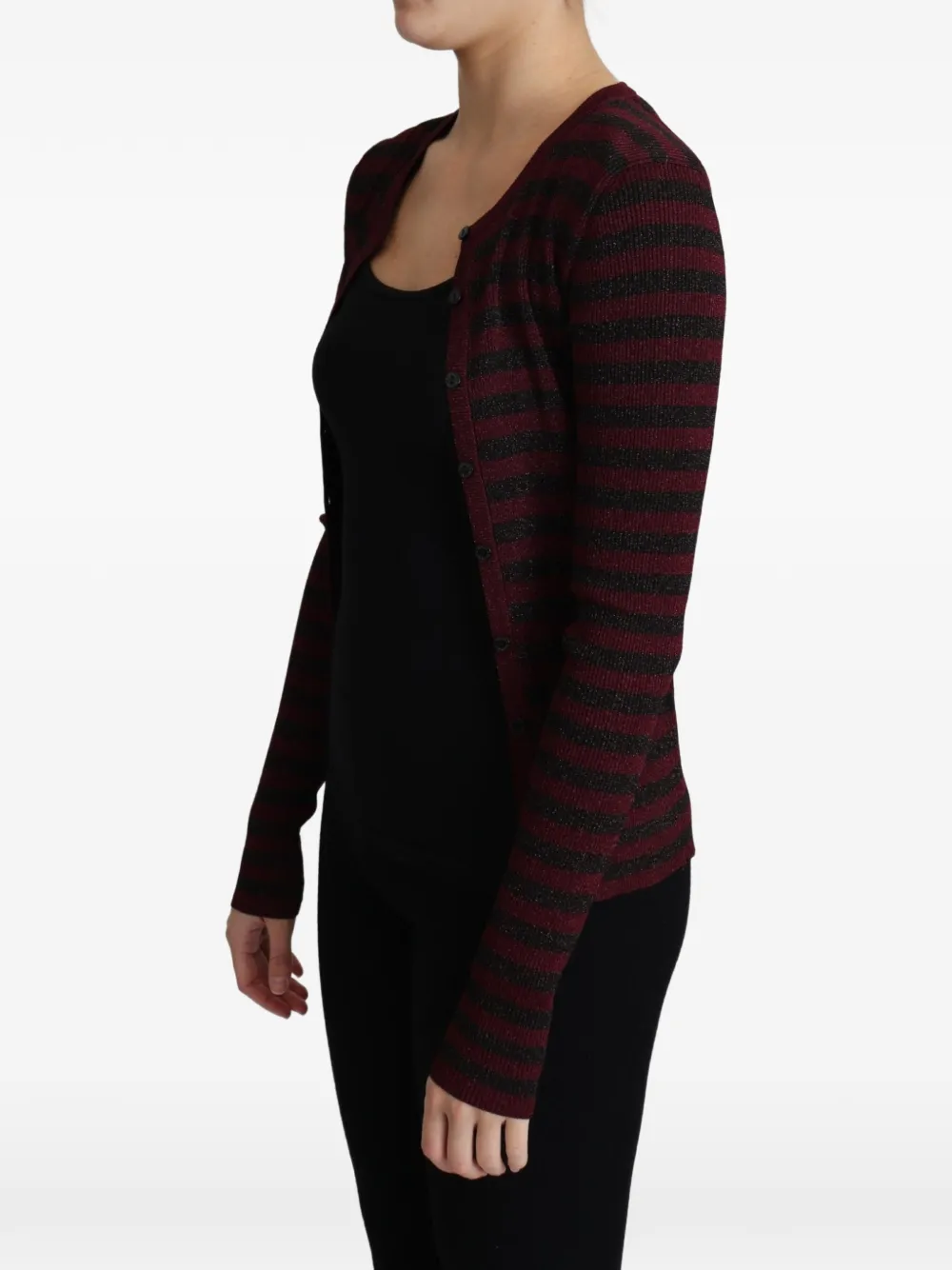 Dolce & Gabbana Gestreept vest met metallic-effect Rood