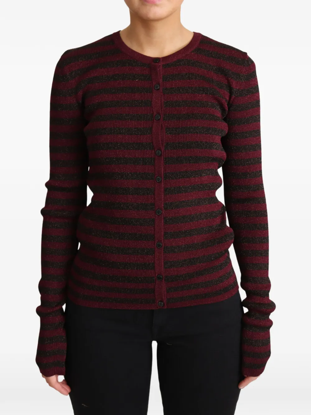 Dolce & Gabbana Gestreept vest met metallic-effect Rood