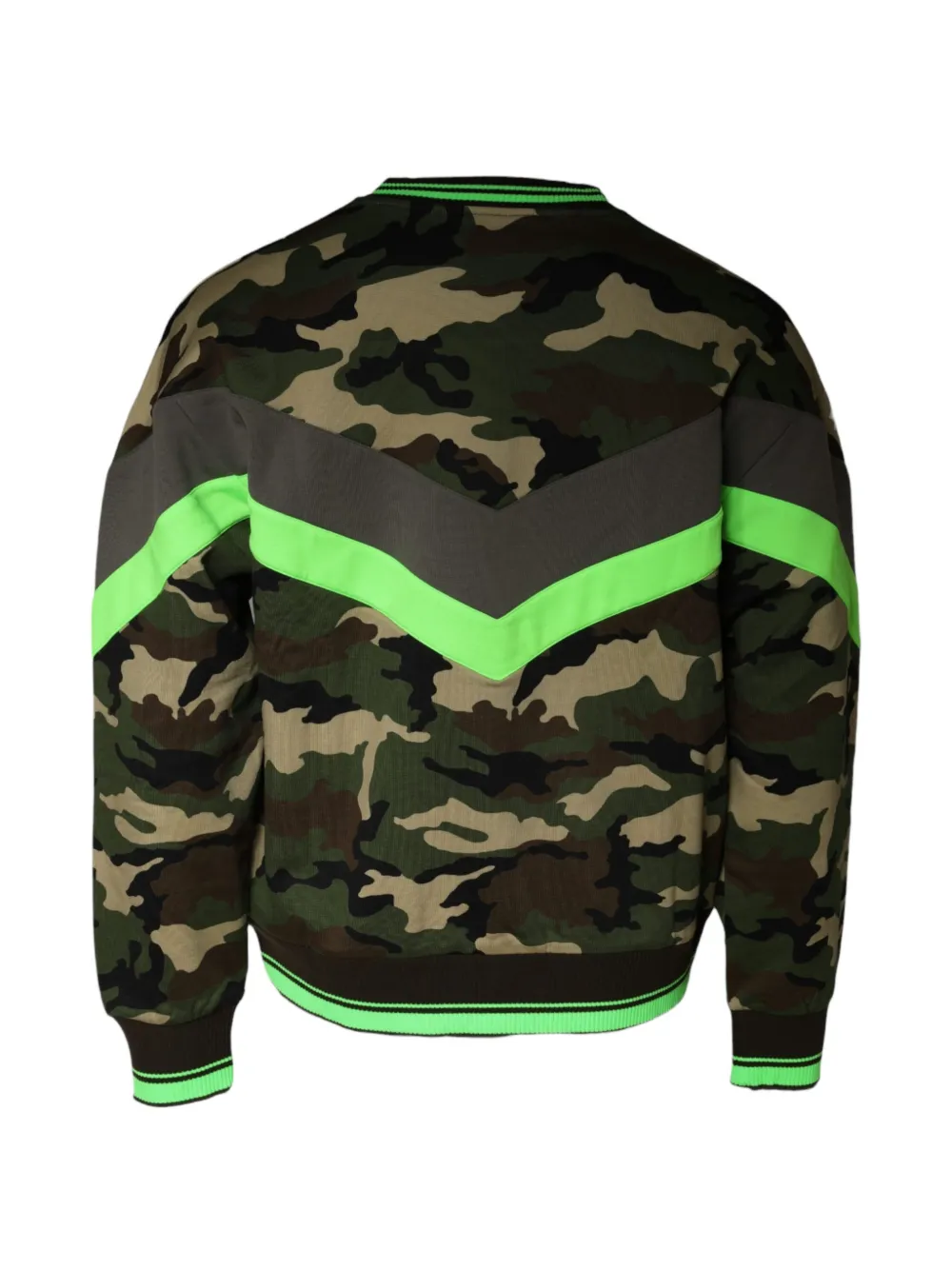 Dolce & Gabbana Sweater met hart-patch en camouflage-print Groen