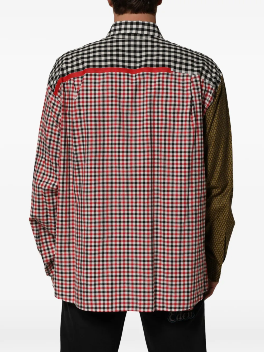 Dolce & Gabbana Geruit overhemd met patchwork Wit