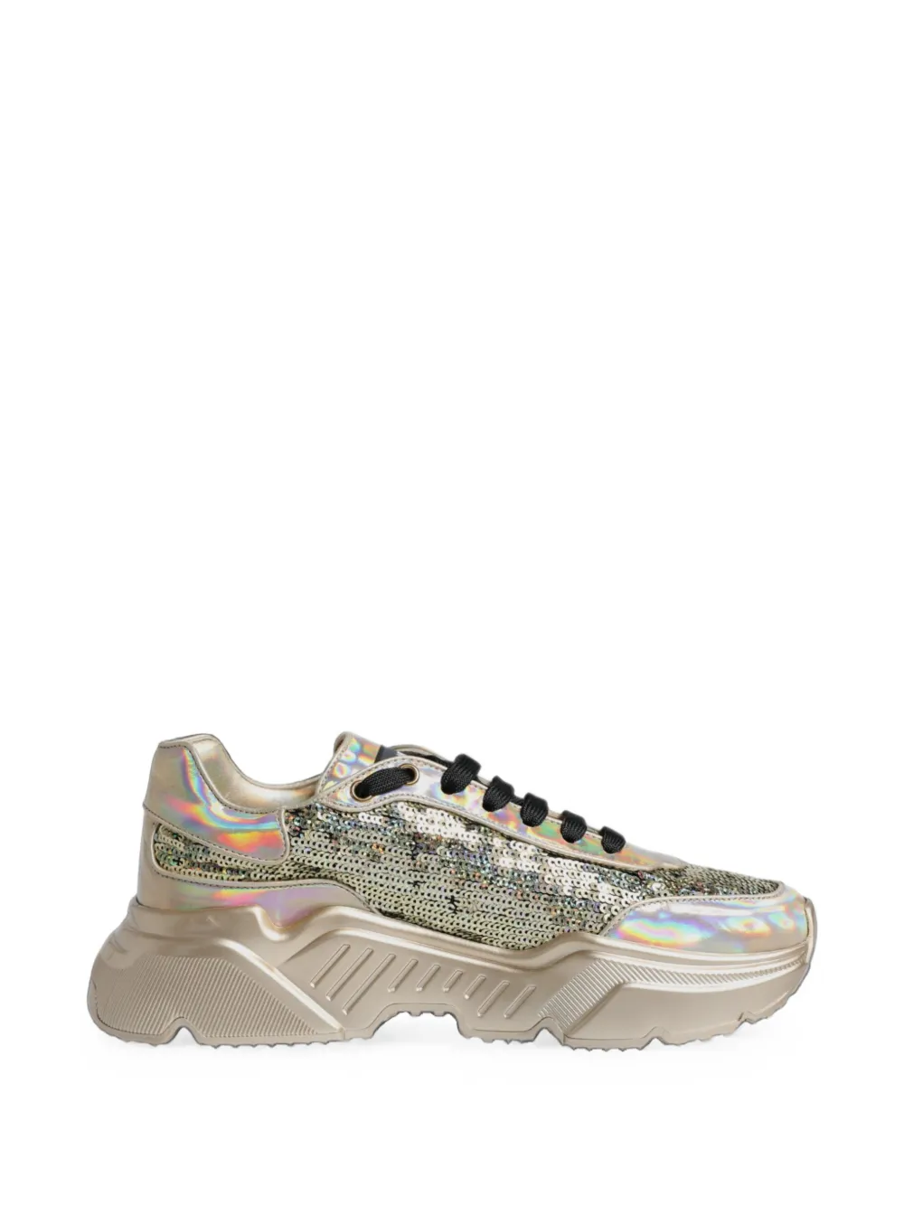 Dolce & Gabbana Daymaster sequin-embellished sneakers - Gold