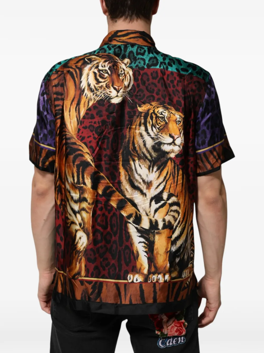 Dolce & Gabbana Overhemd met tijgerprint Bruin