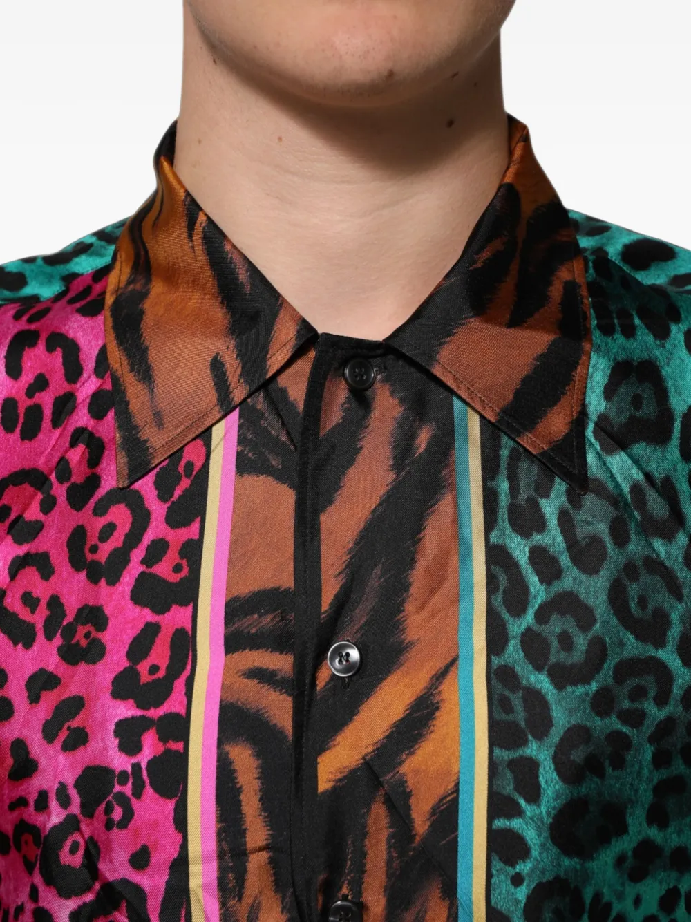Dolce & Gabbana Overhemd met tijgerprint Bruin