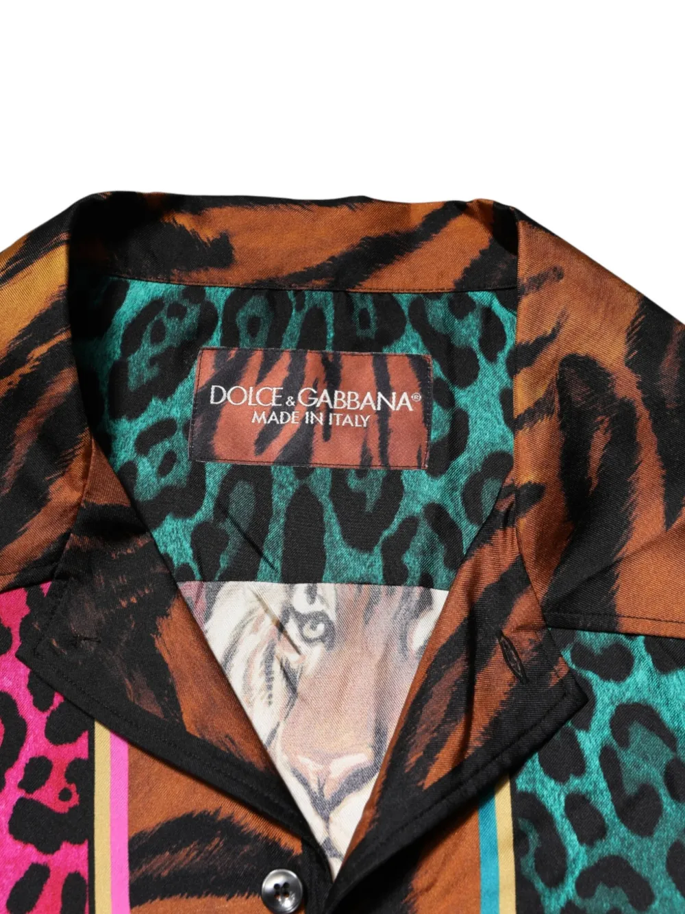 Dolce & Gabbana Overhemd met tijgerprint Bruin