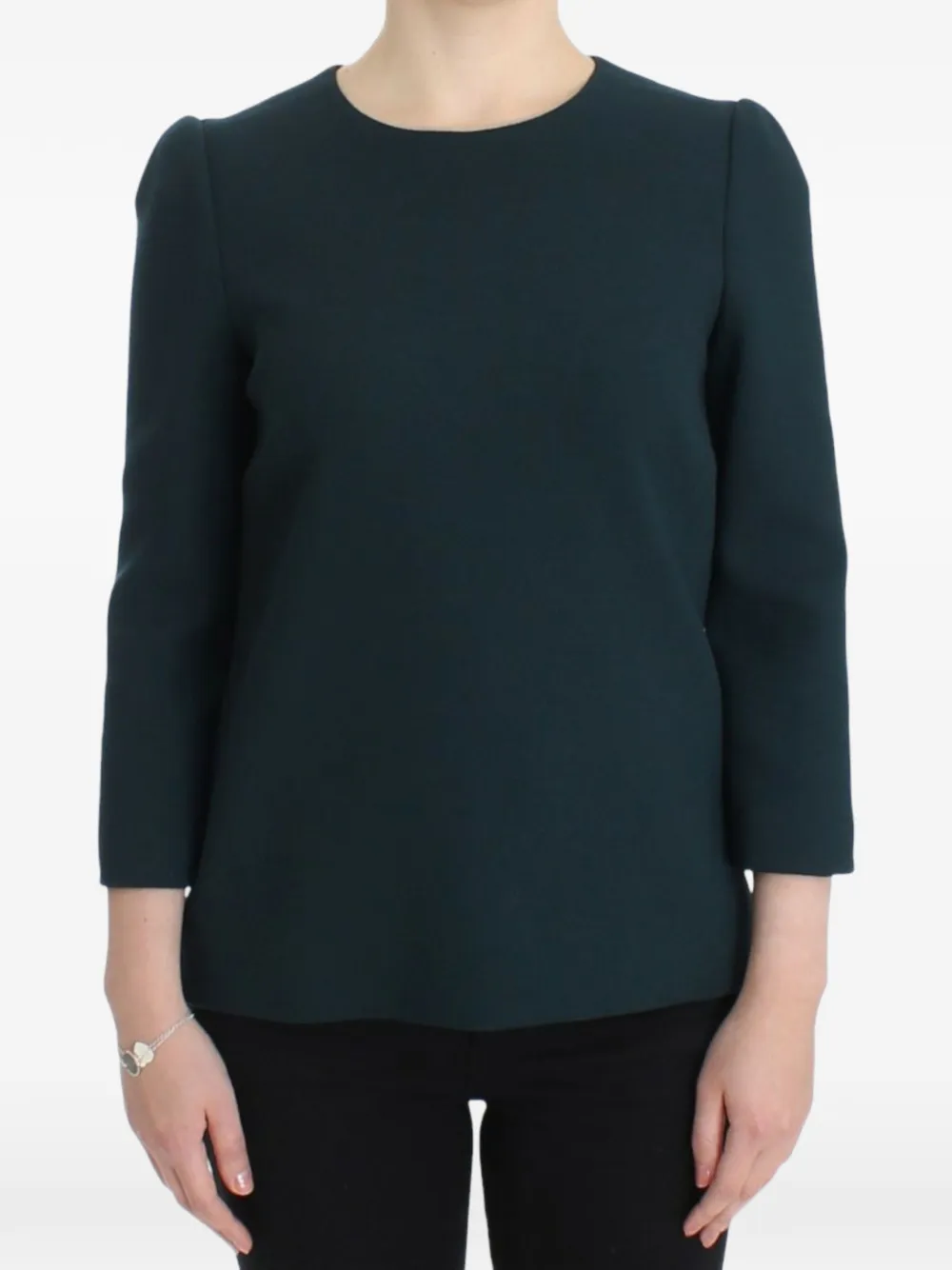 Dolce & Gabbana crew-neck blouse - Verde